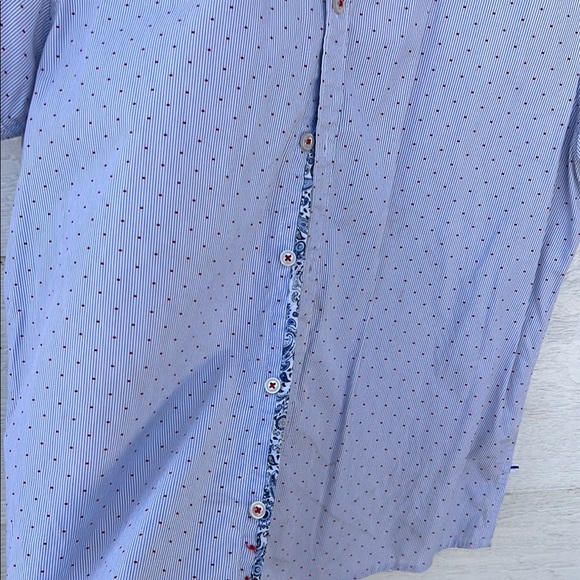 Men's Blue Short Sleeve Shirt - Picture 4 of 4